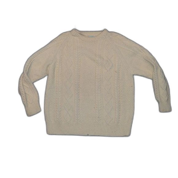 Vintage Blarney Woollen Mills Handknit Cable knit Fisherman Ireland Sweater - Picture 1 of 13